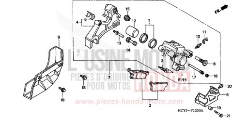 ETRIER DE FREIN ARRIERE XR400RY de 2000